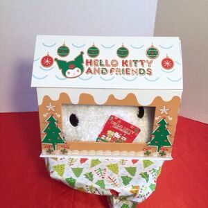 Christmas Hello Kitty Gingerbread House Plush Face Pillow In Gingerbread House